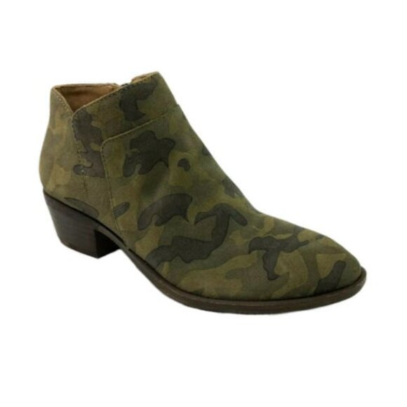 Lucky Brand Waterproof Brintly2 Bootie Suede Camouflage Ankle 7 - Picture 1 of 14